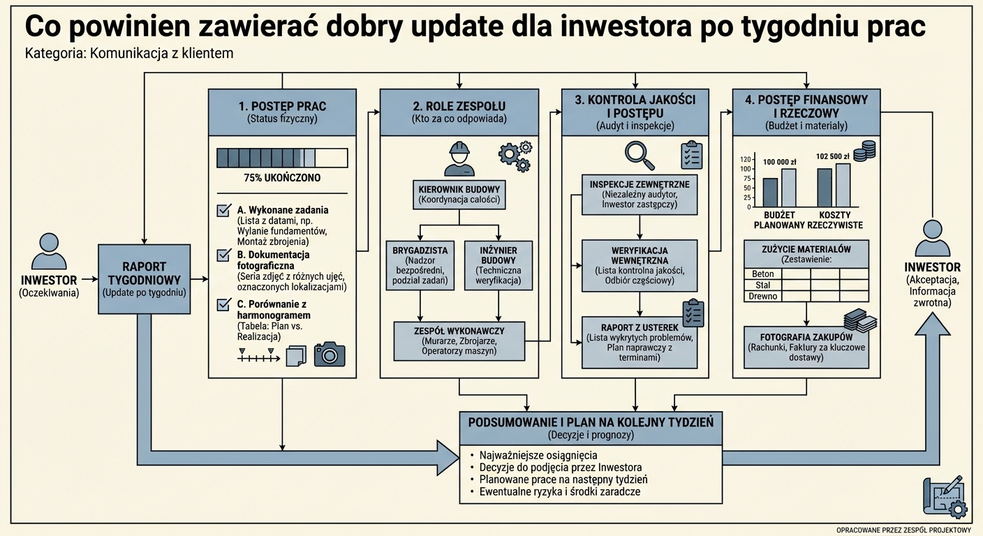 Rysunek do artykułu Co powinien zawierać dobry update dla inwestora po tygodniu prac